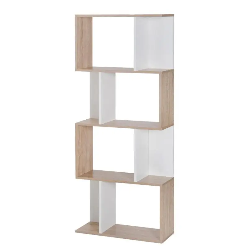 Wooden Office Bookcase with 4 Shelves