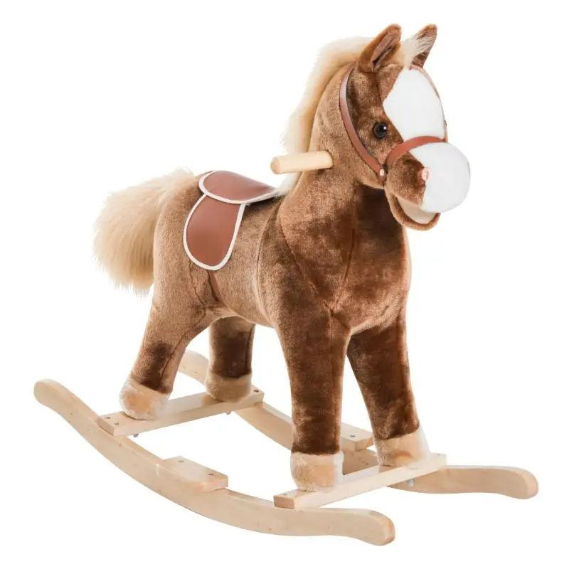 Wooden Rocking Horse for Kids, 74 x 33 x 62 cm