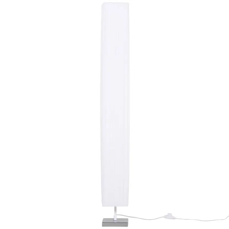 Floor Lamp with Fabric Shade, White