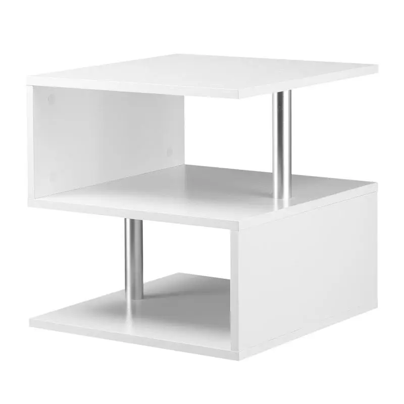 S-Shaped Coffee Table, 50 cm, White