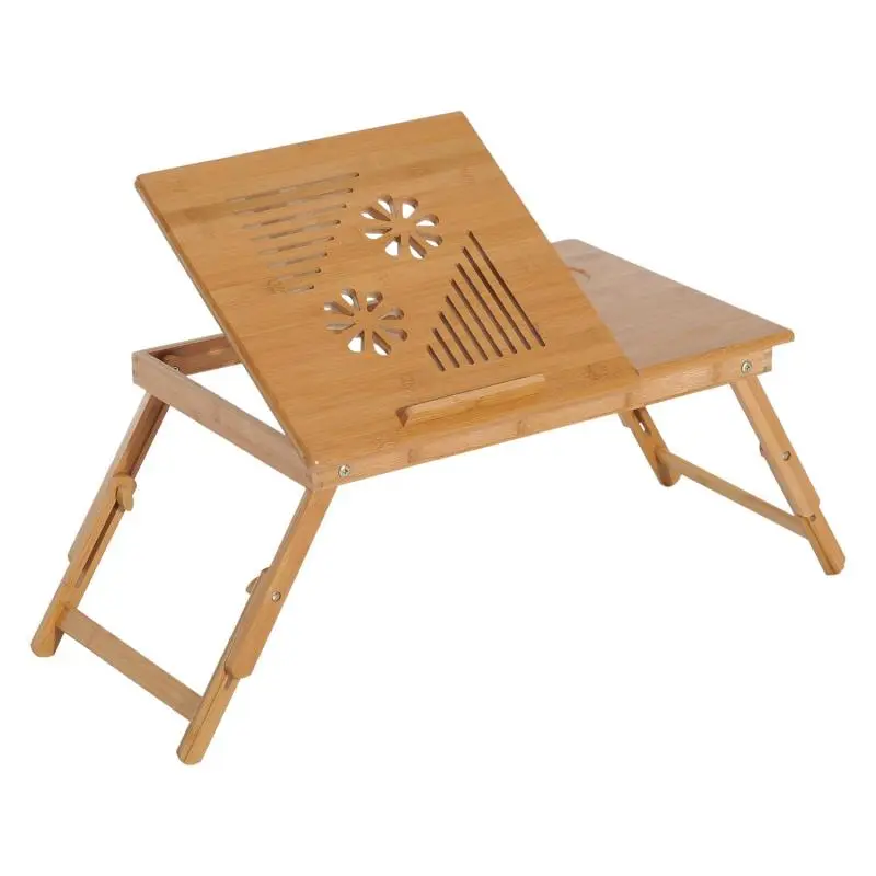 Bamboo Laptop Bed Tray with Cooling Vents