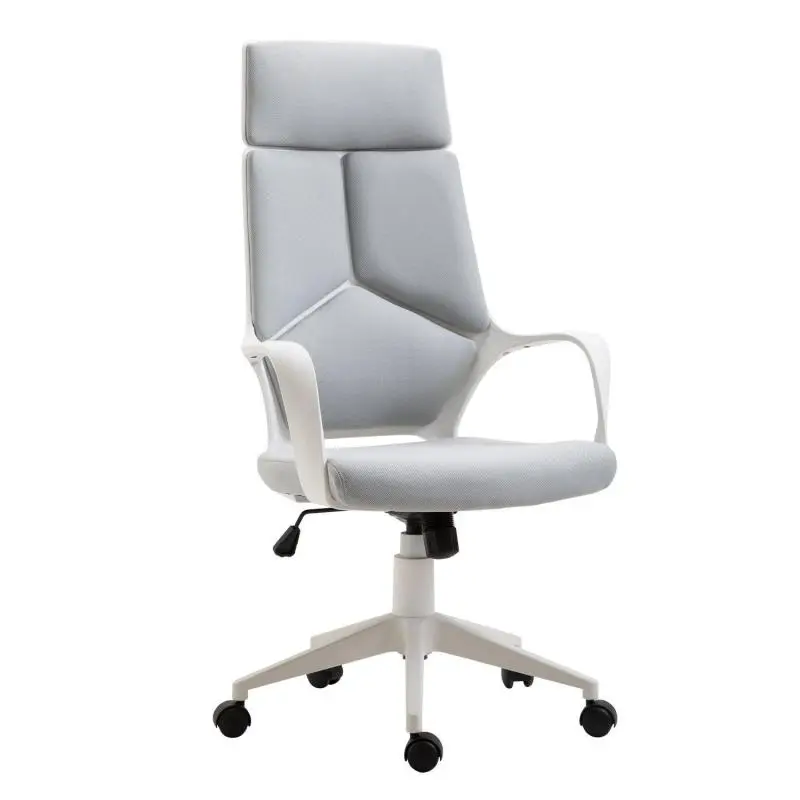 Height-Adjustable Fabric Swivel Office Chair, Grey