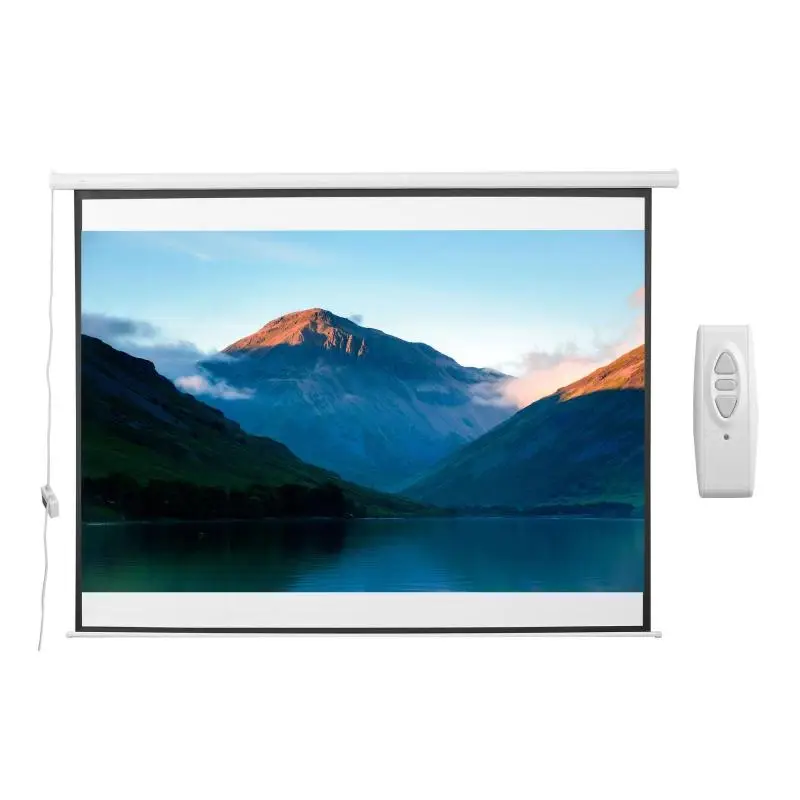84-Inch Motorised Projector Screen with Remote Control