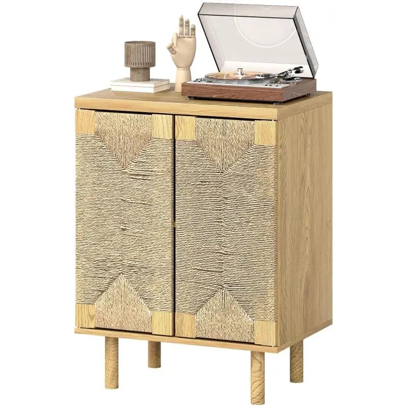 2-Door Sideboard with Rope Detail, Oak