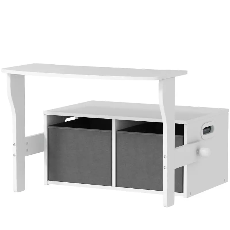 3-in-1 Kids Bench, Table, Chair Set and Toy Chest