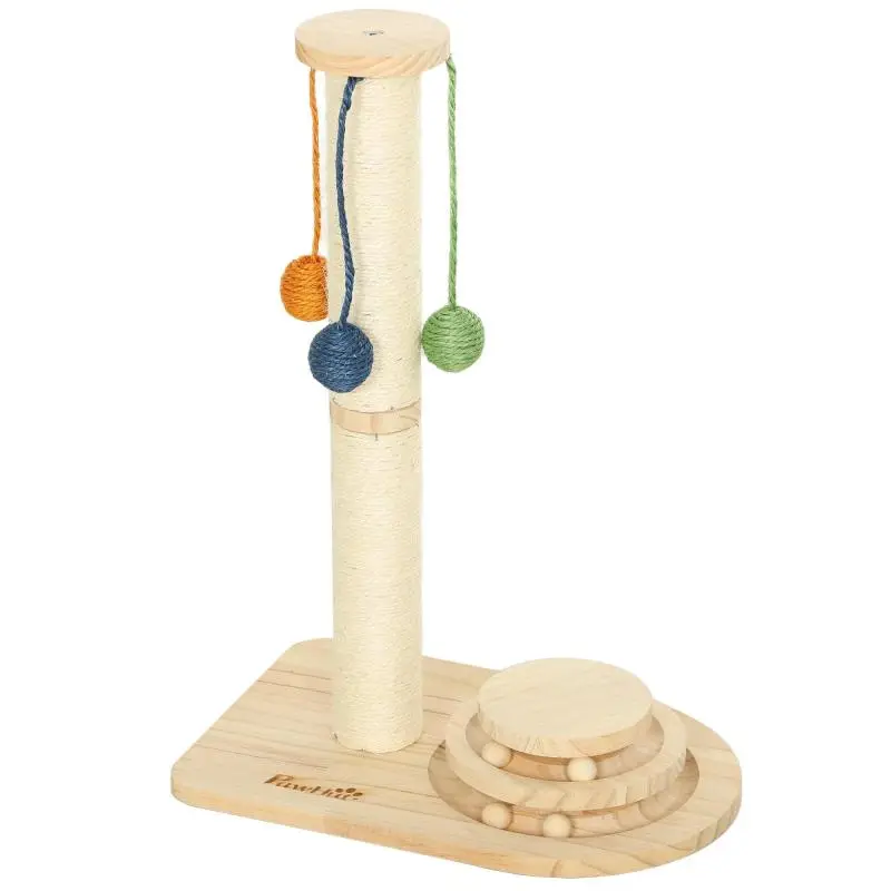 Cat Scratching Post with Hanging Toys, 56.5 cm
