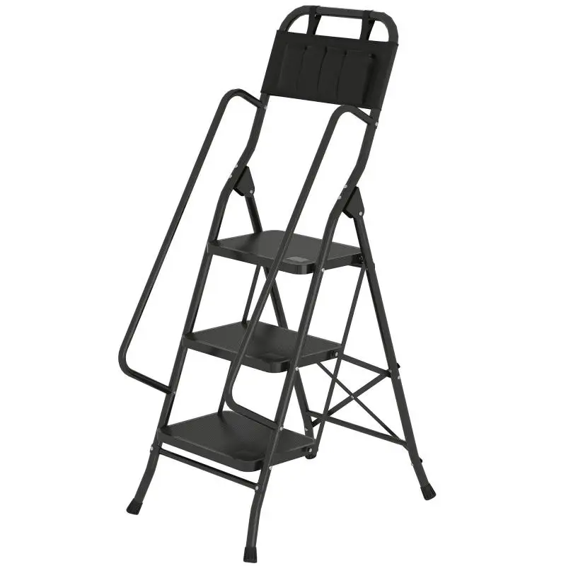 3-Step Folding Ladder with Tool Bag