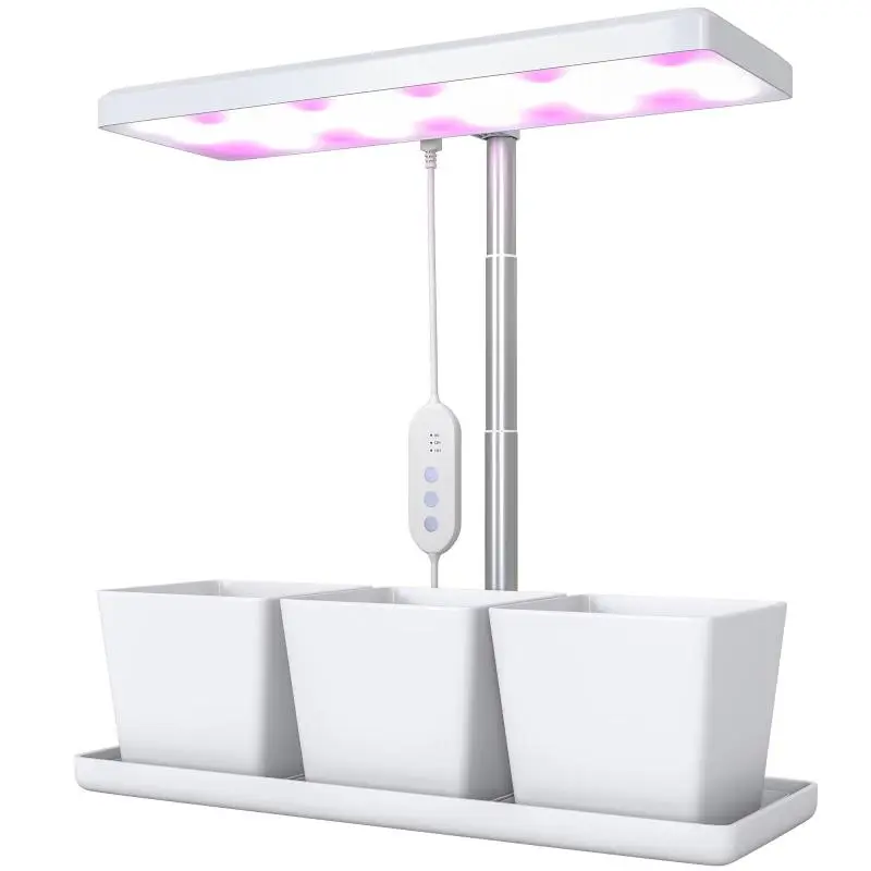 Grow Light with 3 Trays and Adjustable Height