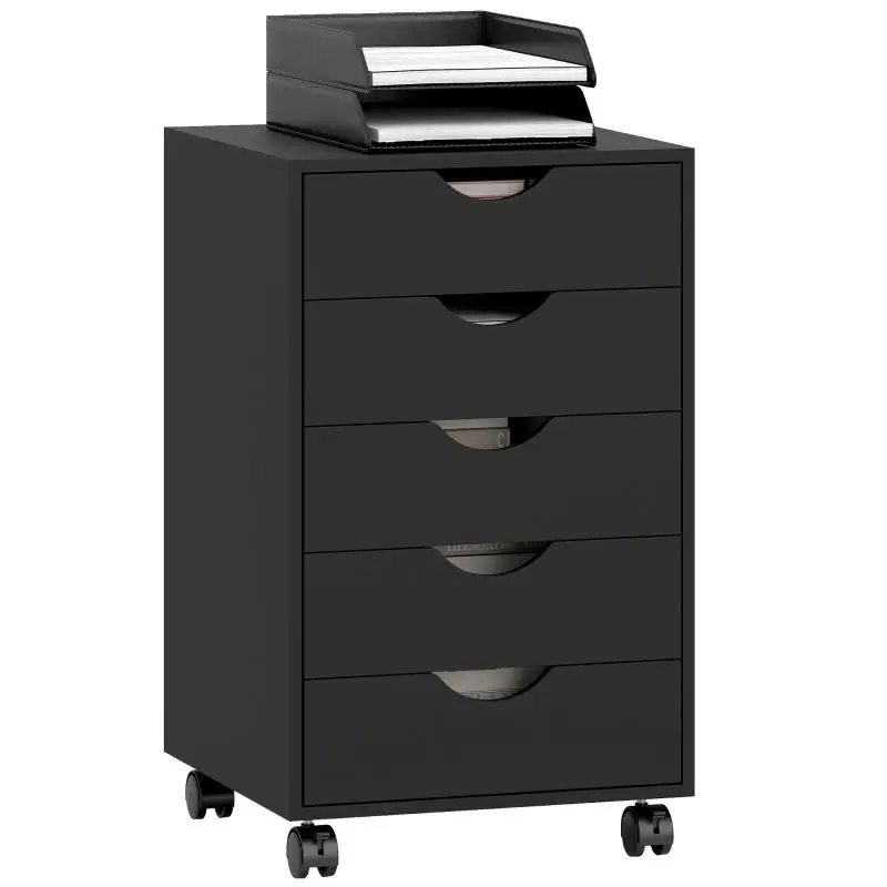Office Filing Cabinet with 5 Drawers and Wheels