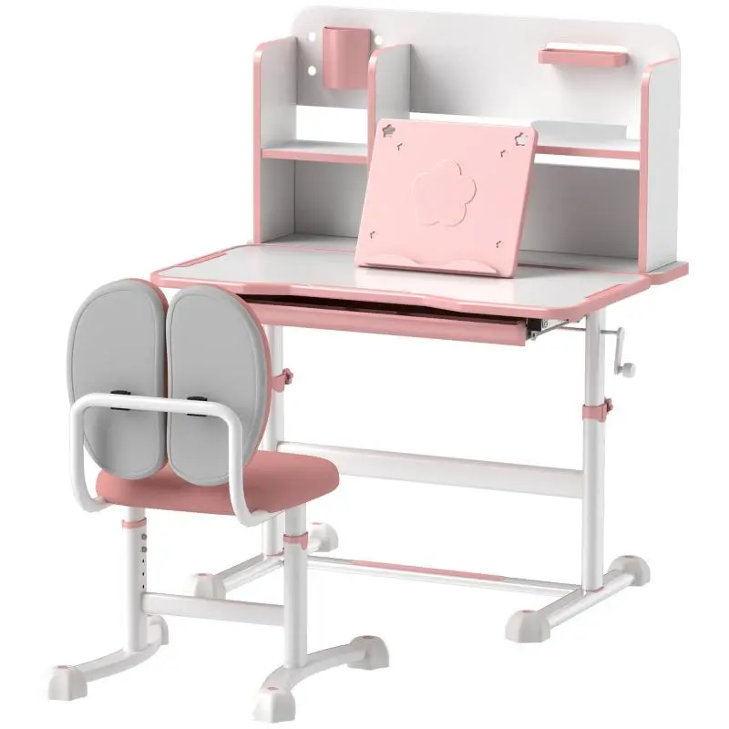 Height-Adjustable Kids' Desk and Chair Set