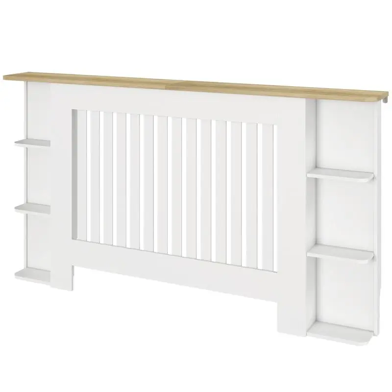 MDF Radiator Cover with Shelf, 152 cm, White