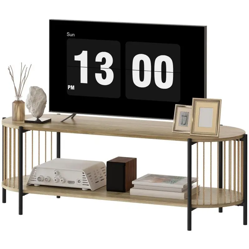 TV Stand for TVs Up to 55 Inches, Natural