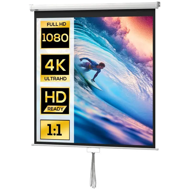 Portable Projection Screen, 85 Inch