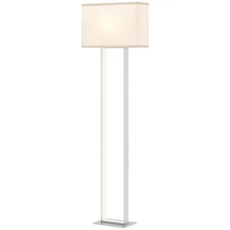Floor Lamp with Fabric Shade and Night Light, 150 cm