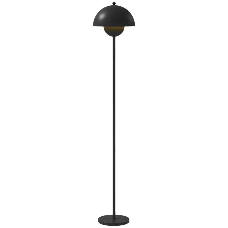 Floor Lamp with Bowl Shade, Black