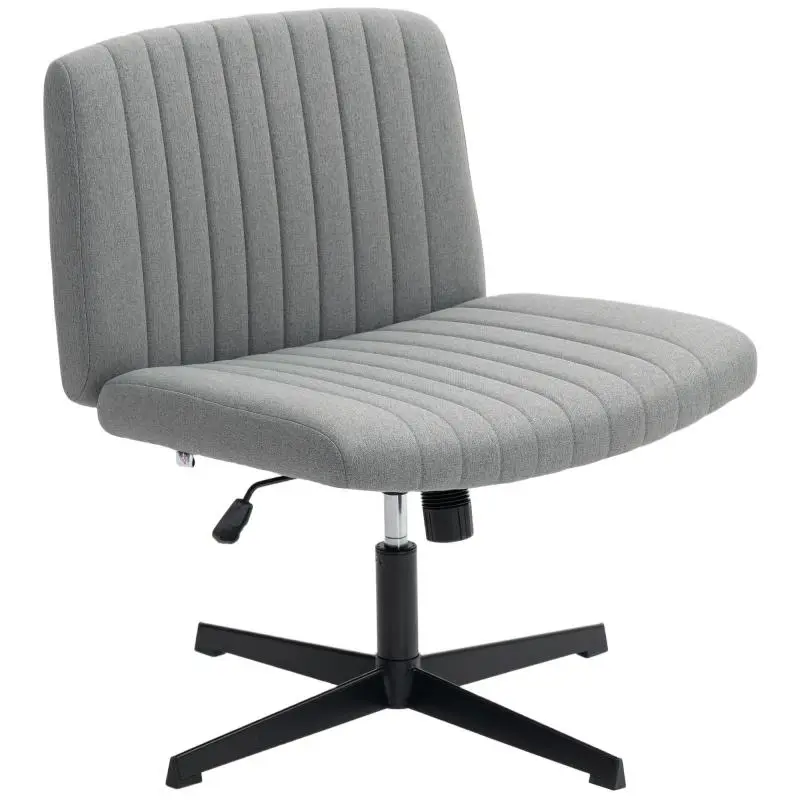 Armless Office Chair with Wide Seat and Rocking Function