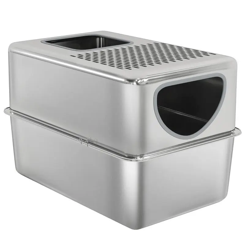 Stainless Steel Cat Litter Box, Extra Large