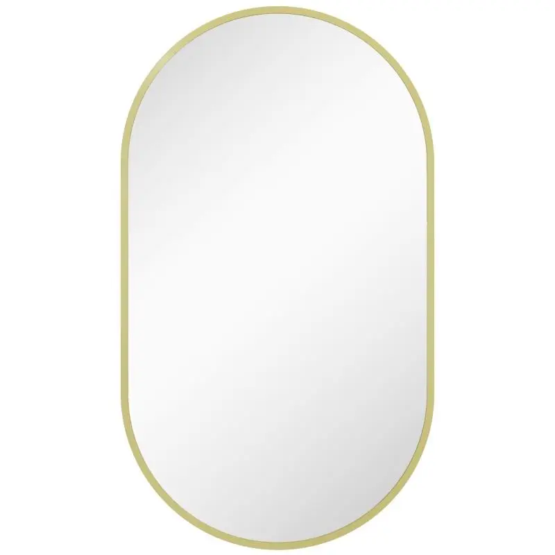 Oval Bathroom Mirror, 40 × 70 cm, Gold
