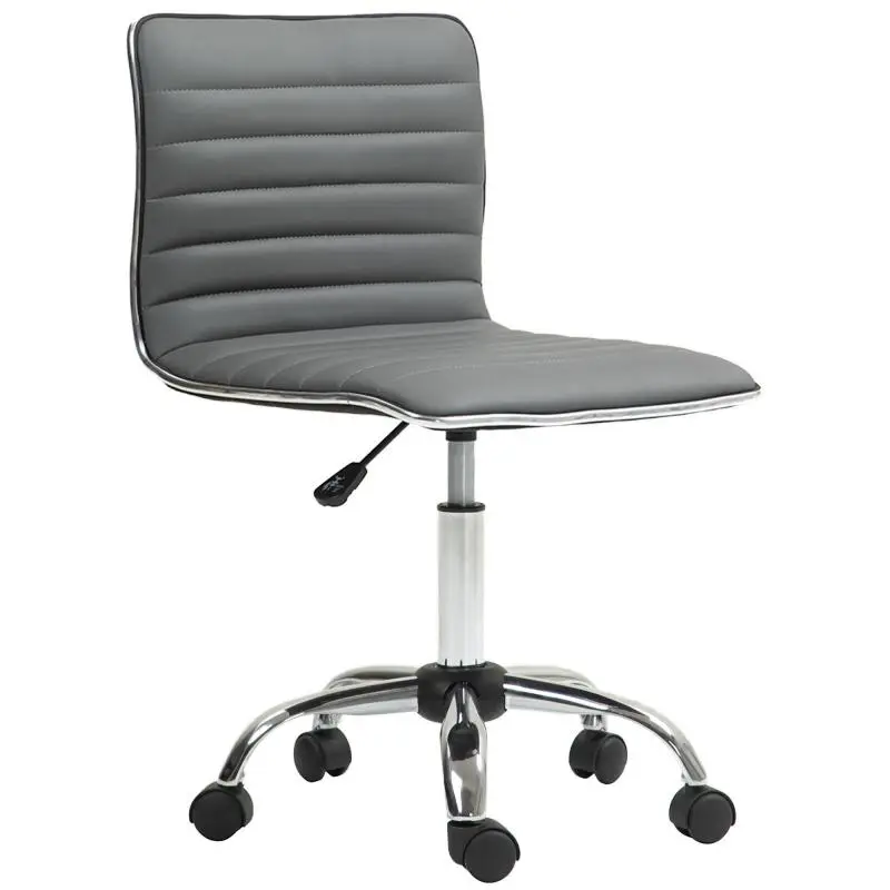 Armless Swivel Desk Chair with Adjustable Height