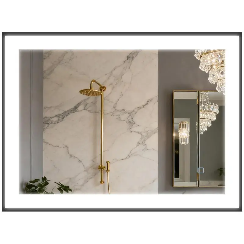 80 x 60 cm LED Bathroom Mirror with Anti-Fog Function