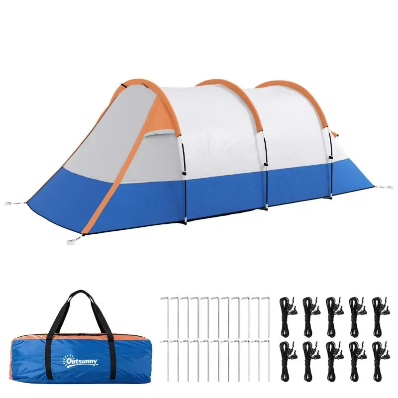 2-Person Tent with 2 Rooms, 420 cm