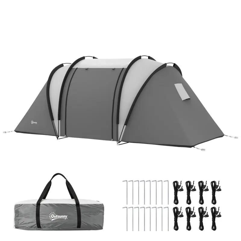 Family Camping Tent with 2 Separate Rooms, 450 cm