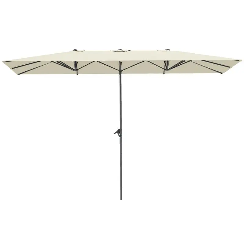 Double Patio Umbrella, 4.5 x 2.6 m, Cream