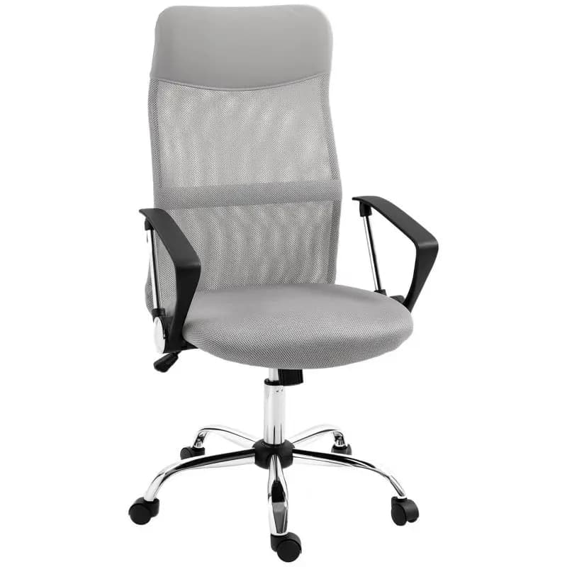 Office Chair with Curved Backrest and Headrest