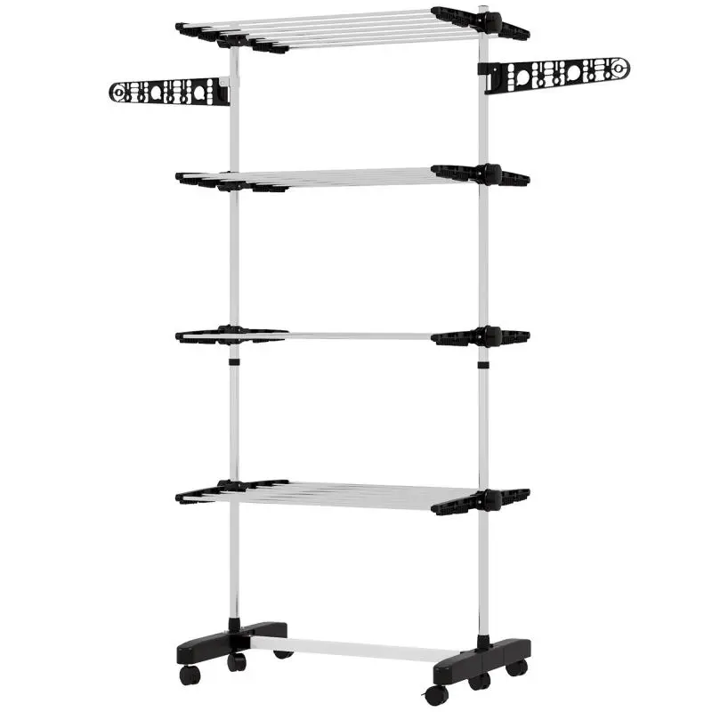 4-Tier Vertical Drying Rack with Wheels