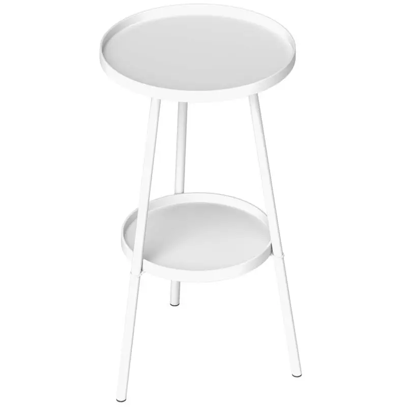 Round Garden Table, 32 cm, White