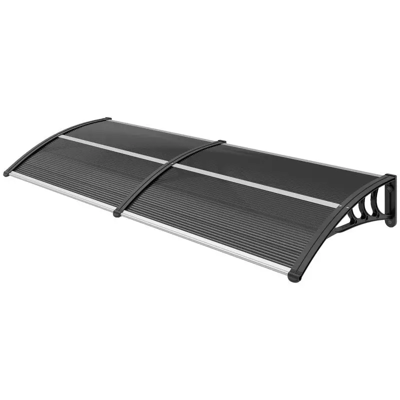 Wall Awning with Polycarbonate Cover, Black