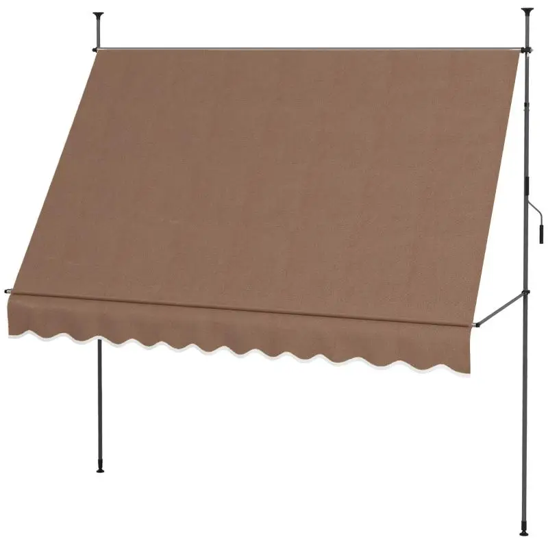 Manual Retractable Awning with Crank, 300 × 120 cm