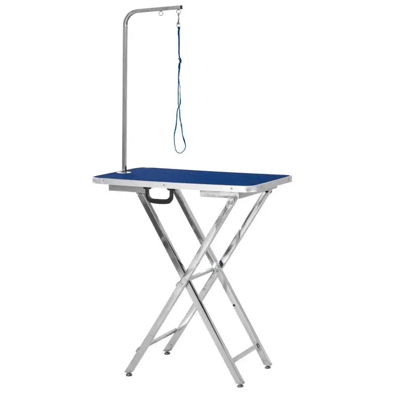 Pet Grooming Table, 72 x 45 x 74–81 cm, Blue
