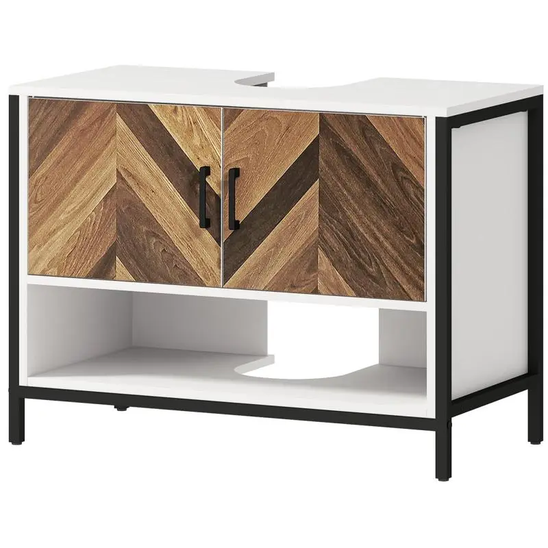 Under-Sink Cabinet with 2 Doors and Open Compartment