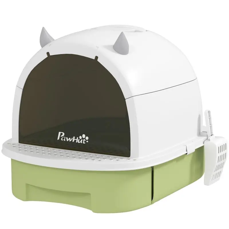 Enclosed Cat Litter Box with Removable Tray, 40.5 cm