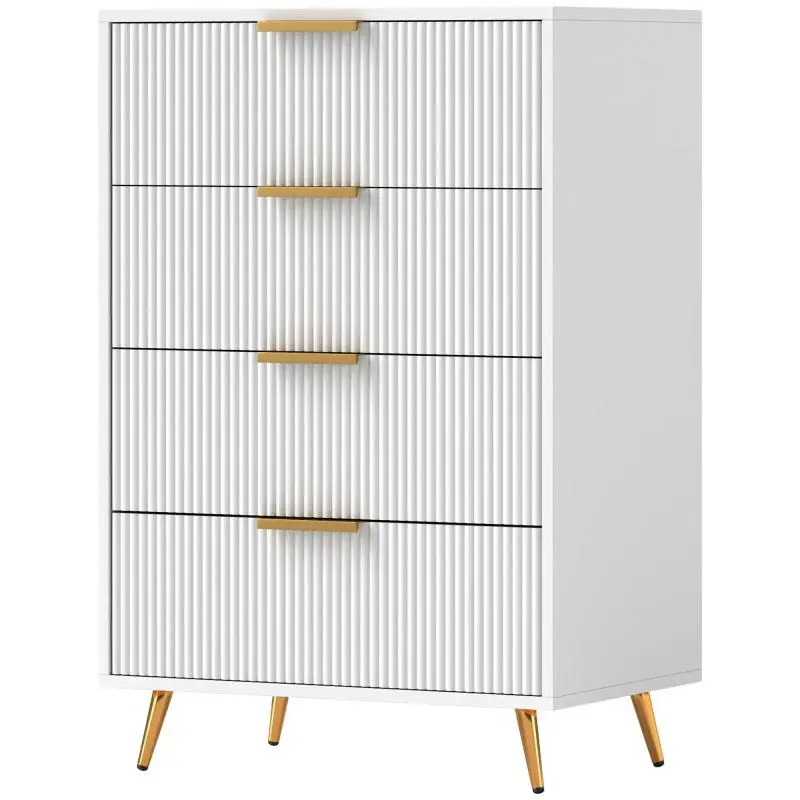4-Drawer Chest of Drawers, 60 cm, White