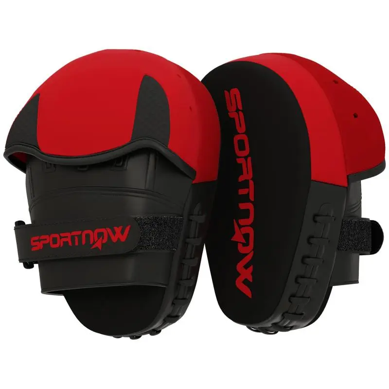 Curved Boxing Mitts, Red