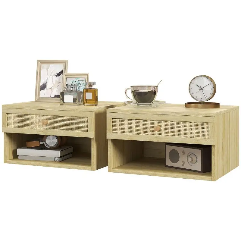 Wall-Mounted Nightstands, Set of 2, 40 cm