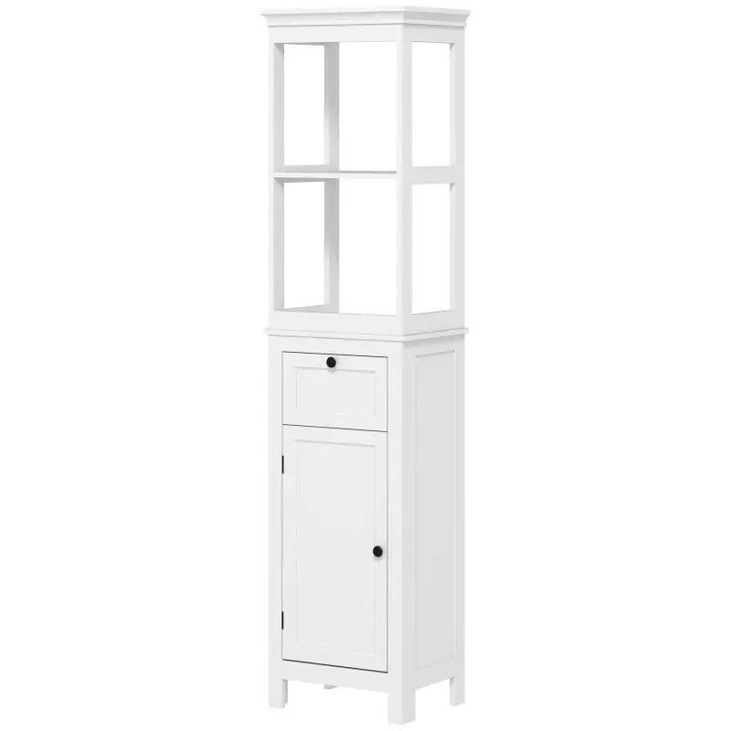 Bathroom Cabinet 40 × 30 × 165 cm with Drawer and Shelf