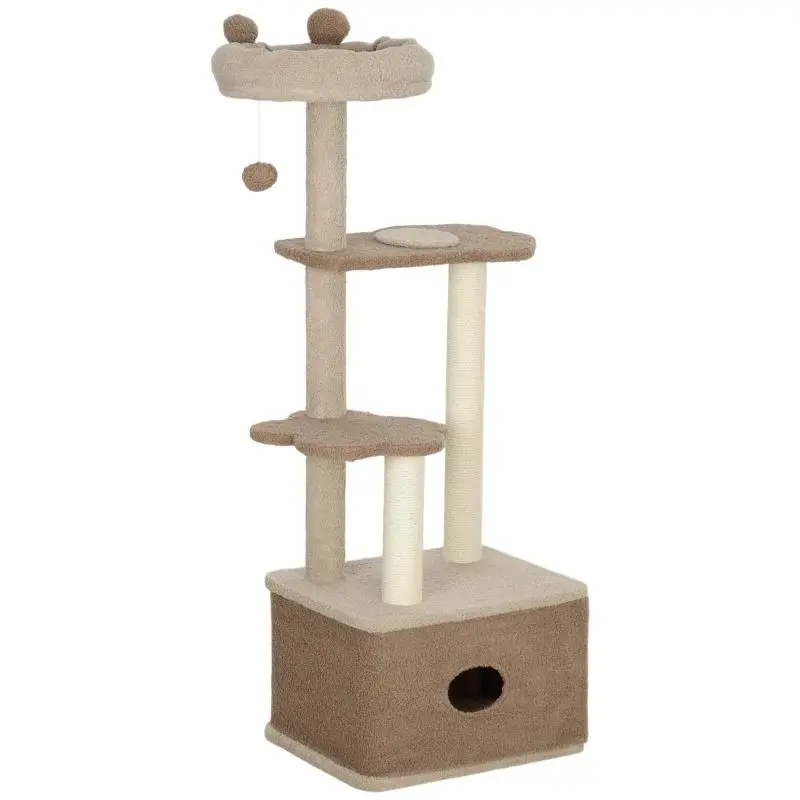 Cat Scratching Tree, 133 cm, Coffee