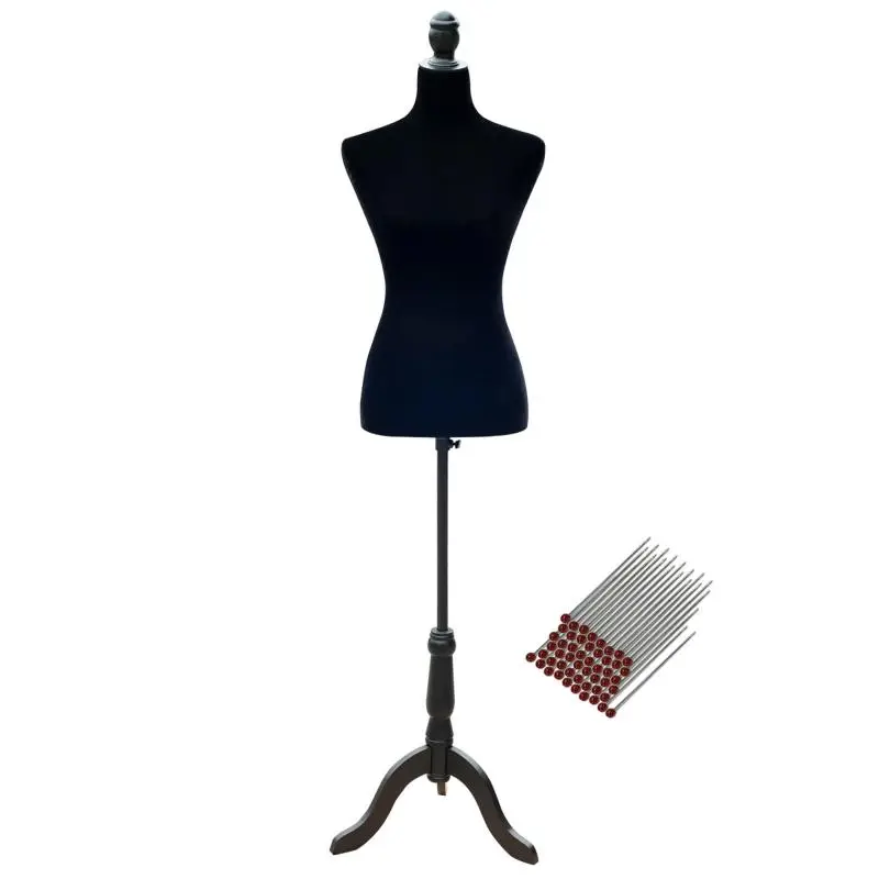 Adjustable Sewing Mannequin with Wooden Tripod Stand