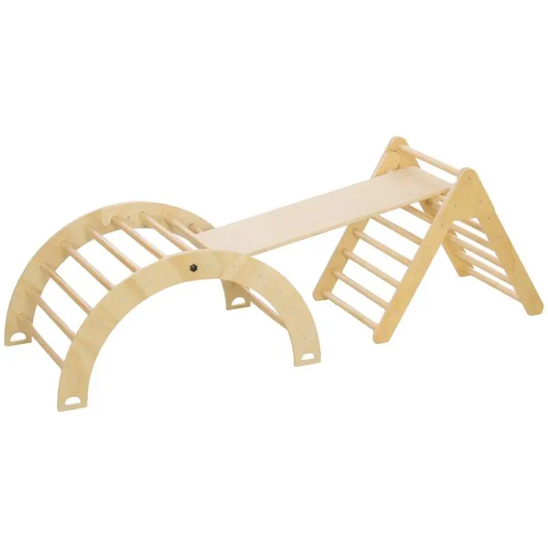 Climbing Triangle Set with Ramp and Arch, Natural