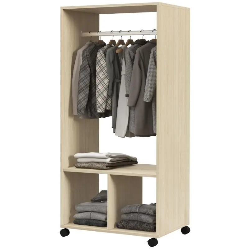 Open Wardrobe with Wheels, 60 x 40 x 128 cm