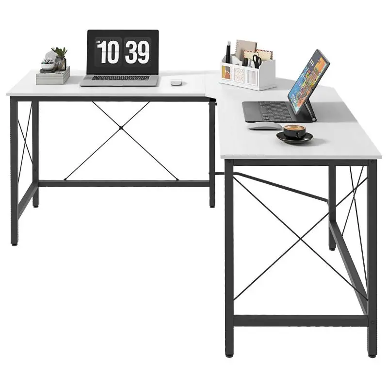 Corner Desk with Steel Frame, 150 x 150 cm