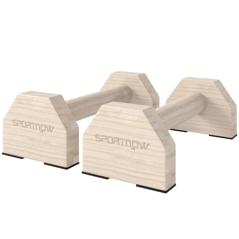 Wooden Parallel Bars with Non-Slip Base