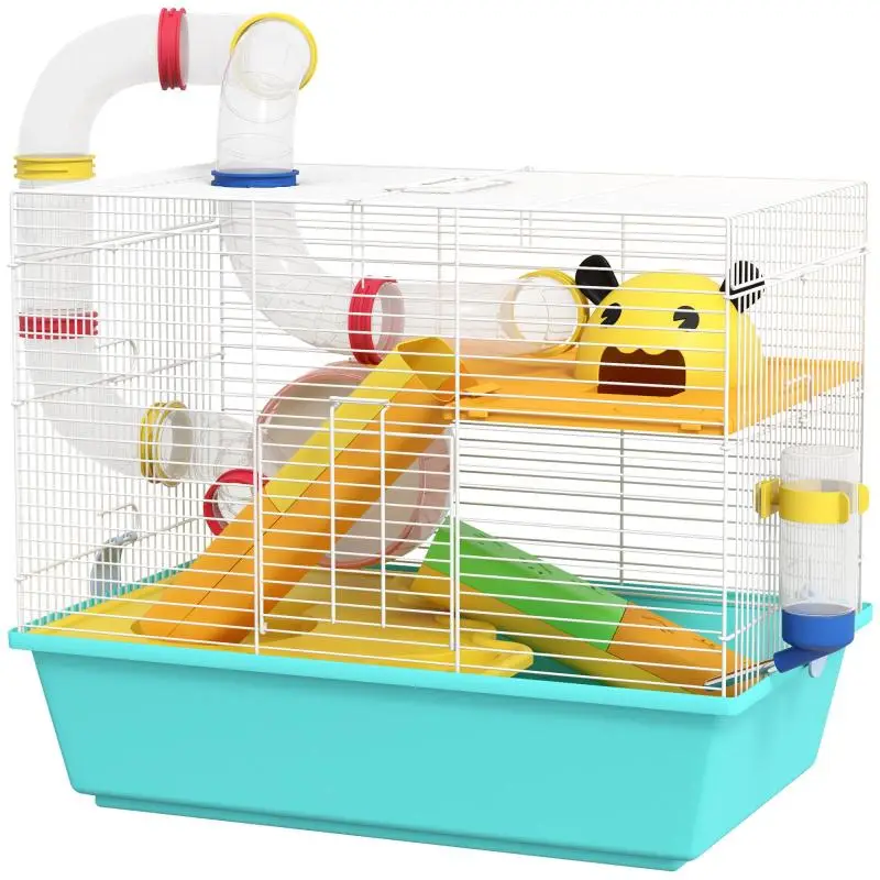 Hamster Cage with Tunnel and Exercise Wheel