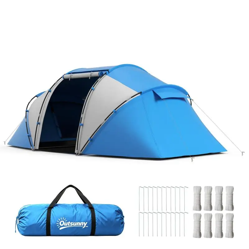 4-Person Family Tent with 2 Rooms, 430 cm