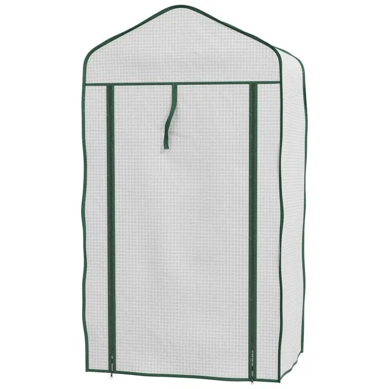 Garden Greenhouse with 3 Shelves and Roll-Up Door