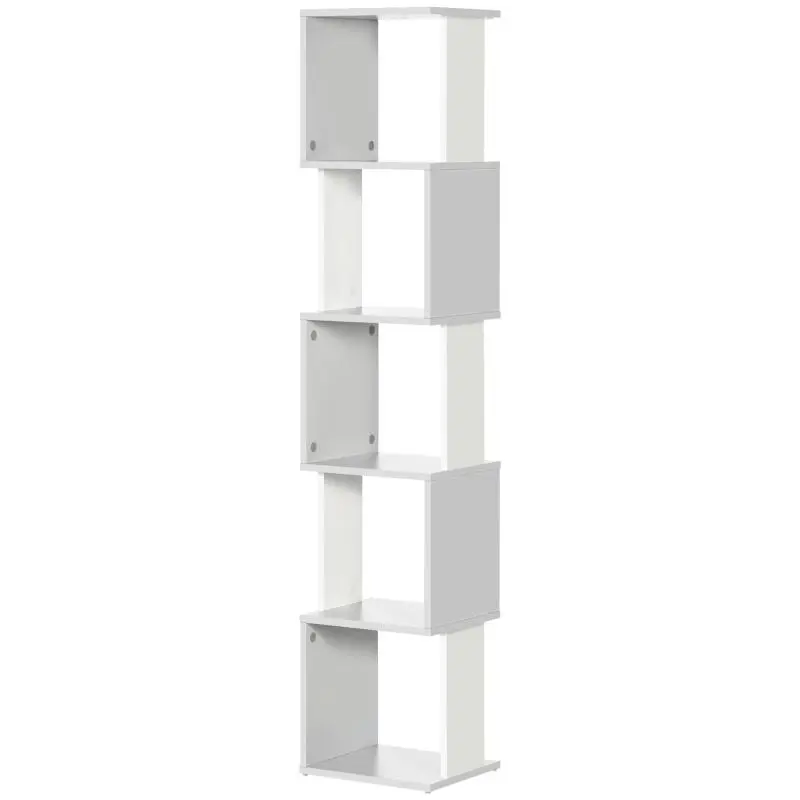 S-Shaped Bookcase with 5 Shelves
