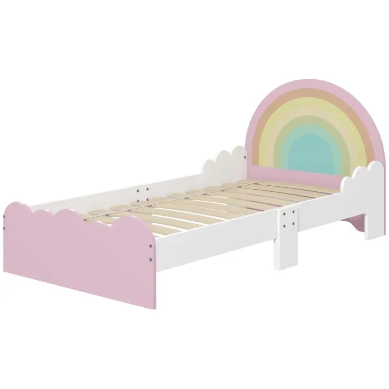 Rainbow Wooden Kids' Bed, 143 x 74 cm